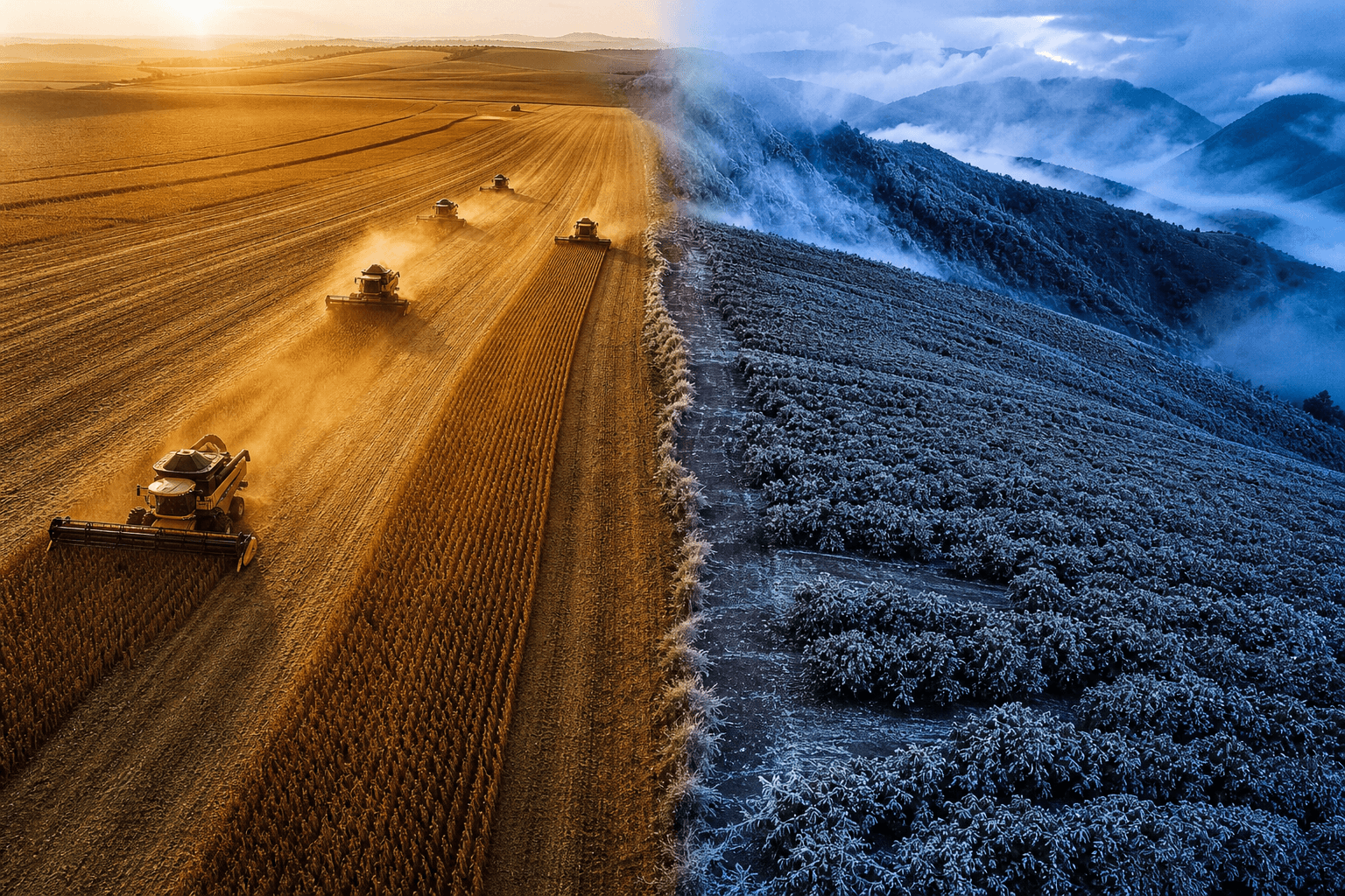 Safra recorde e alerta de geada. Brasil vive o paradoxo climático do outono de 2026