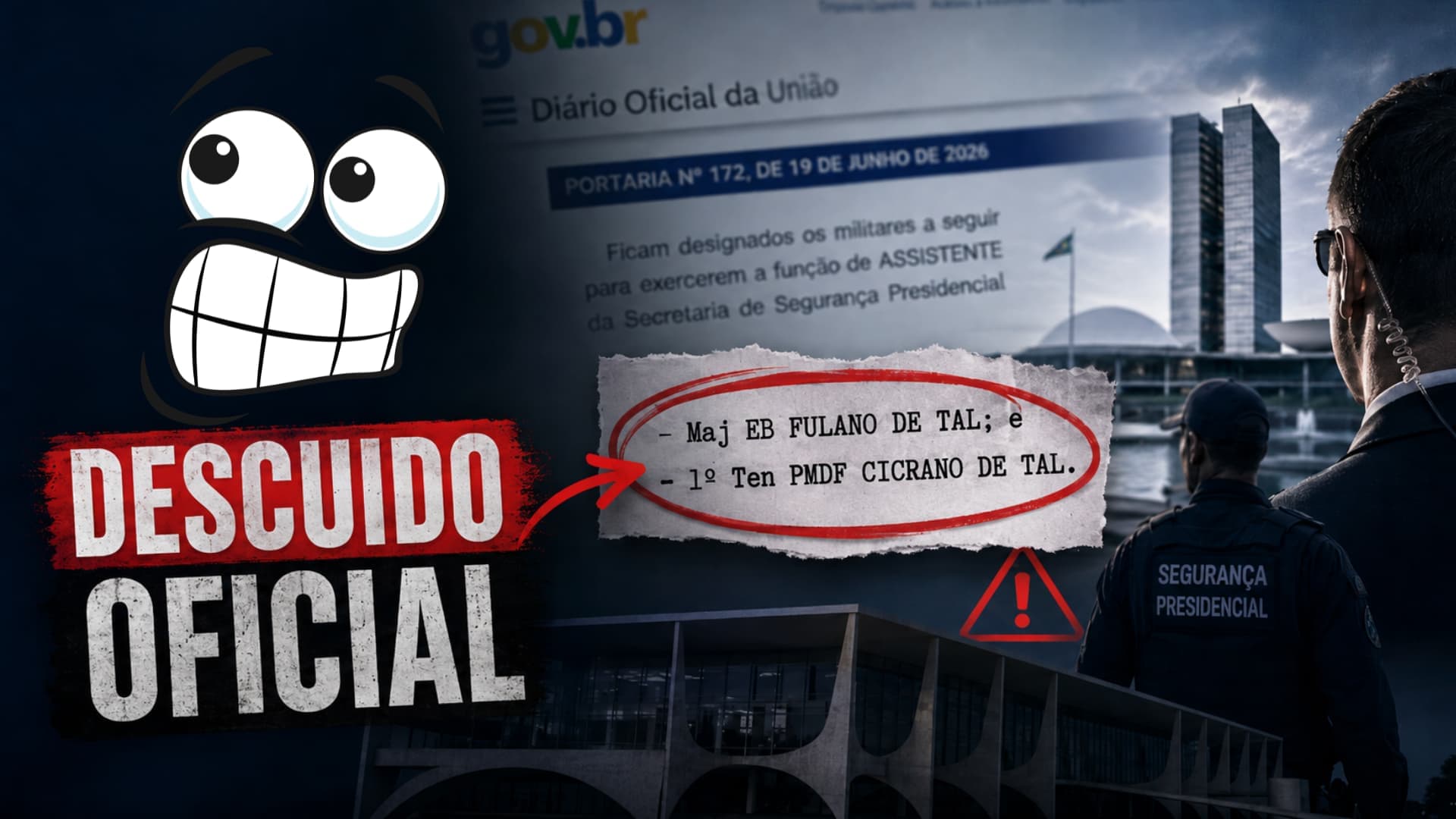 Segurança Presidencial nas mãos de “Fulano” e “Cicrano”? O retrato de um descuido oficial