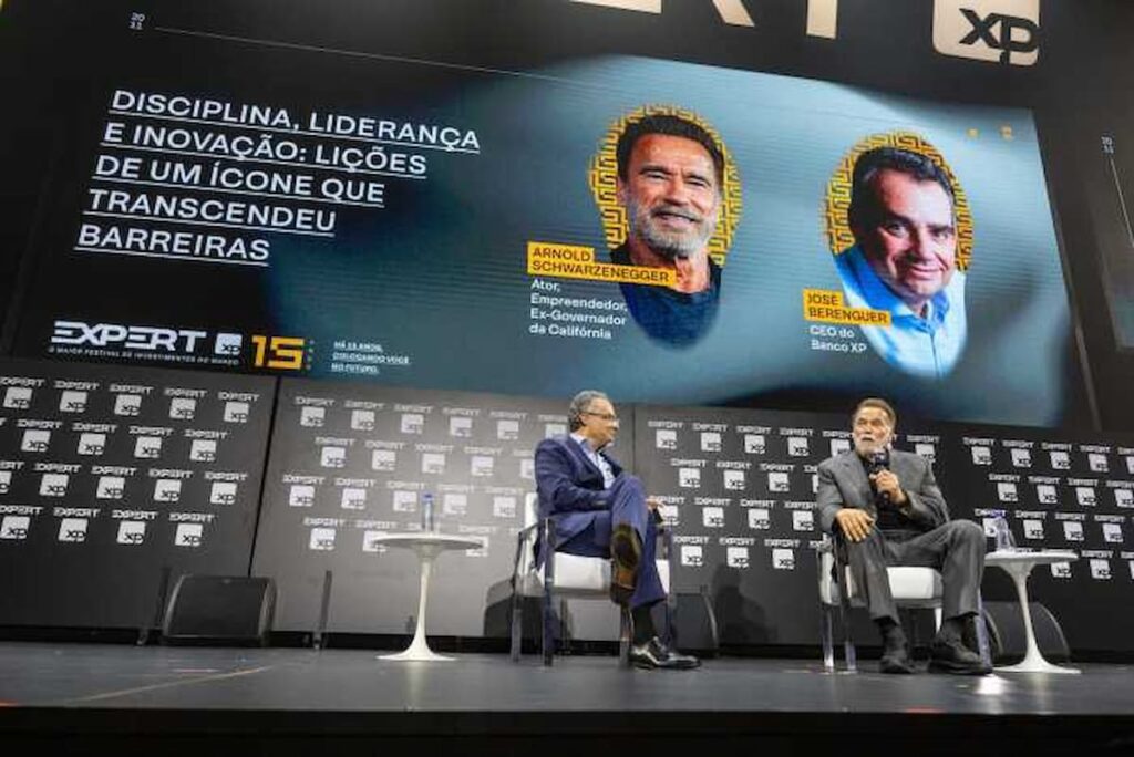 Com a presença de Schwarzenegger, Expert XP 2025 mistura economia, inspiração e inovação